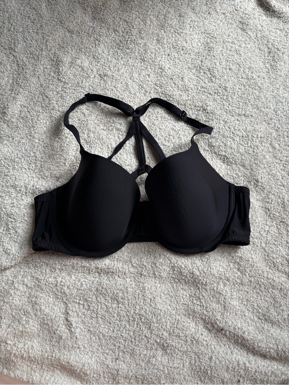 Victoria's Secret Black Racerback Padded Underwire Bra